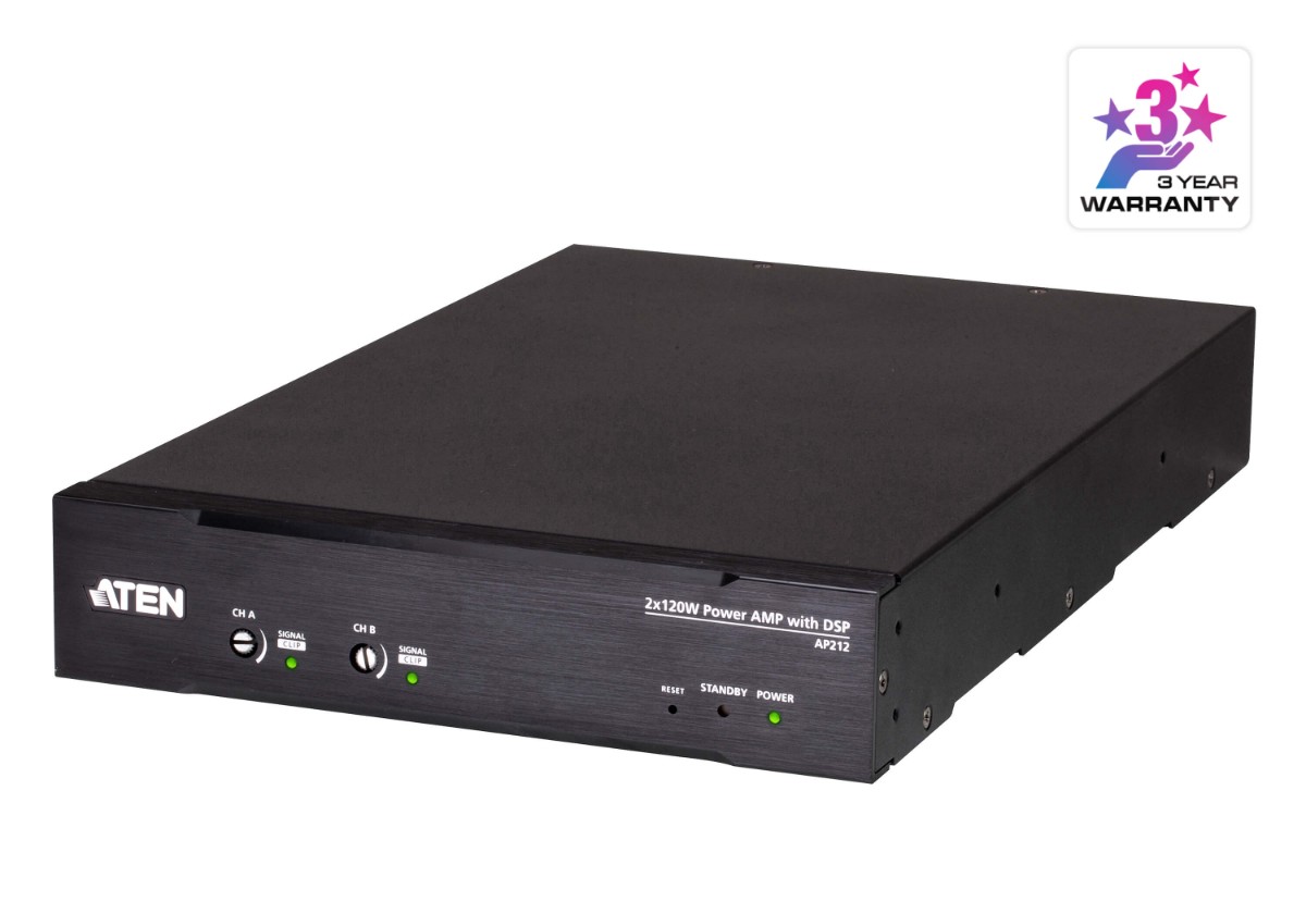 ATEN AP212 2*120 מגבר ו DSP 1 ATEN AP212 2*120 מגבר ו DSP