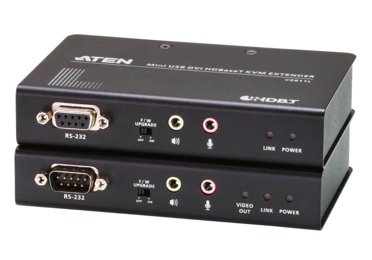 ATEN CE611 מרחיק משדר+מקלט DVI עד 60 מטר 1 ATEN CE611 מרחיק משדר+מקלט DVI עד 60 מטר