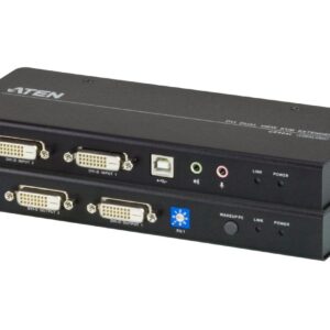 ATEN CE604 מרחיק משדר+מקלט עד 60 מטר עבור 2 מסכים