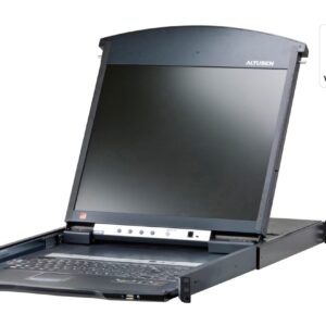 ATEN KL1516AIM מסך 17 נשלף כולל KVM IP ל 16 שרתים לחיבור לכל סוגי שרתים