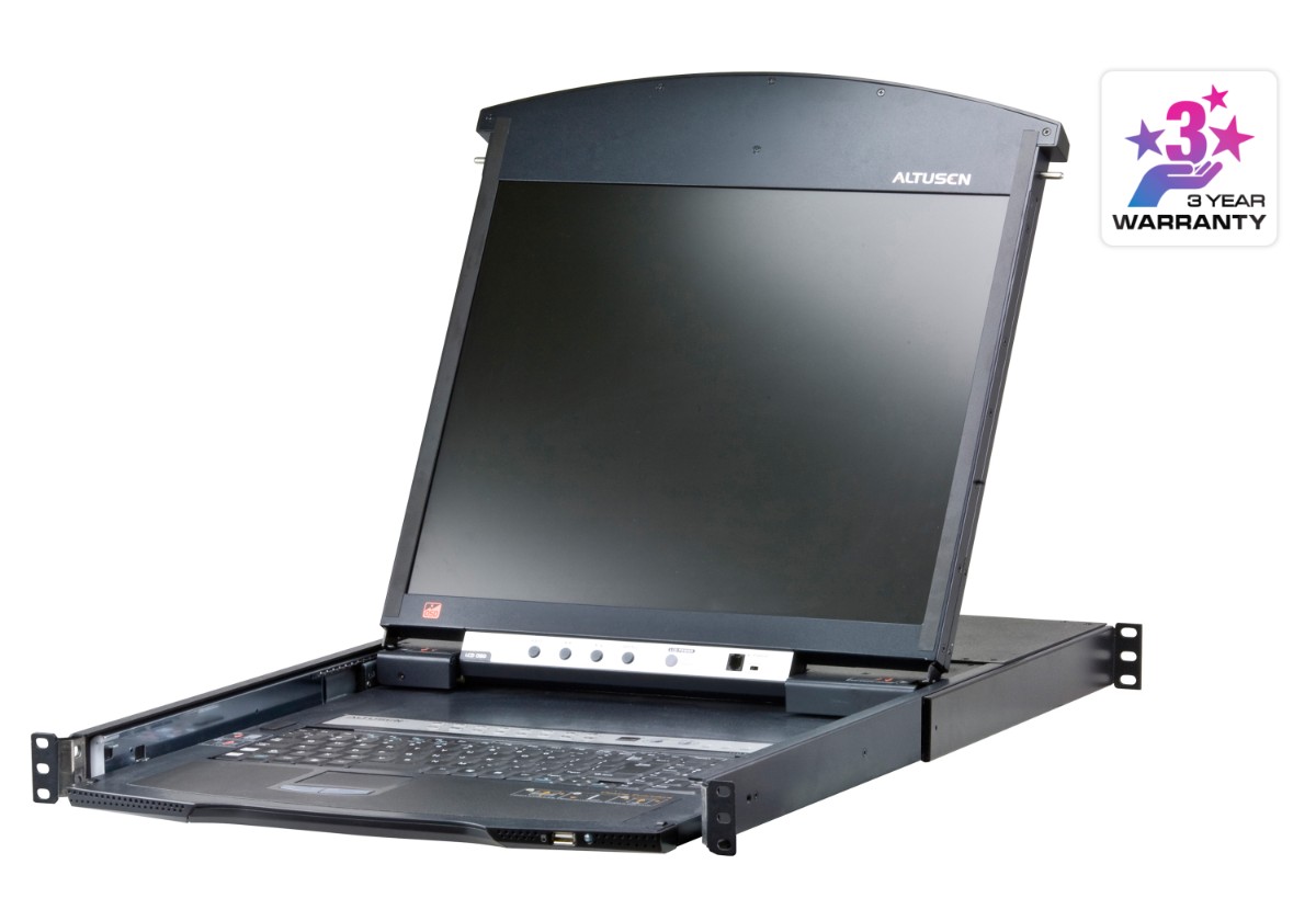ATEN KL1516AIM מסך 17 נשלף כולל KVM IP ל 16 שרתים לחיבור לכל סוגי שרתים 1 ATEN KL1516AIM מסך 17 נשלף כולל KVM IP ל 16 שרתים לחיבור לכל סוגי שרתים