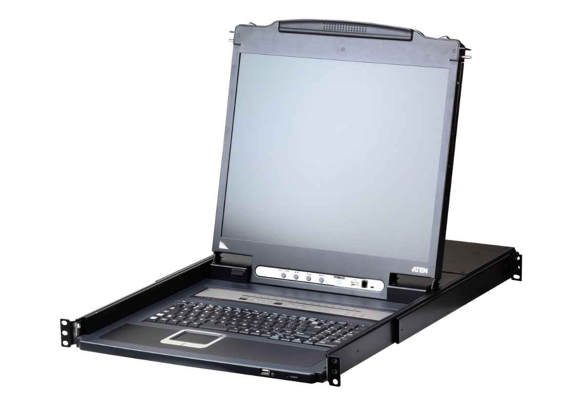 ATEN CL5716AIN מסך 19 נשלף כולל KVM IP ל 16 שרתים ספק כוח כפול לשרתי VGA 1 ATEN CL5716AIN מסך 19 נשלף כולל KVM IP ל 16 שרתים ספק כוח כפול לשרתי VGA