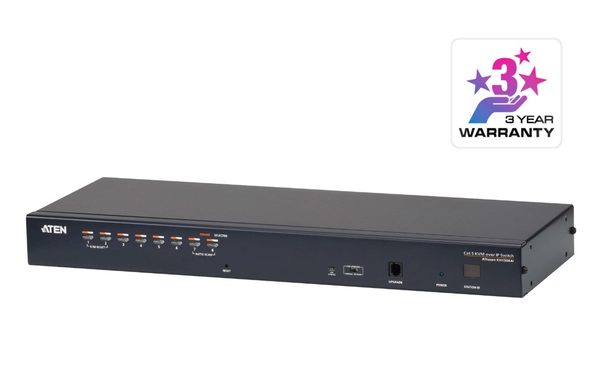 ATEN KH1508AI מתג ל 8 שרתים כולל חיבור IP לכל סוגי שרתים 1 ATEN KH1508AI מתג ל 8 שרתים כולל חיבור IP לכל סוגי שרתים