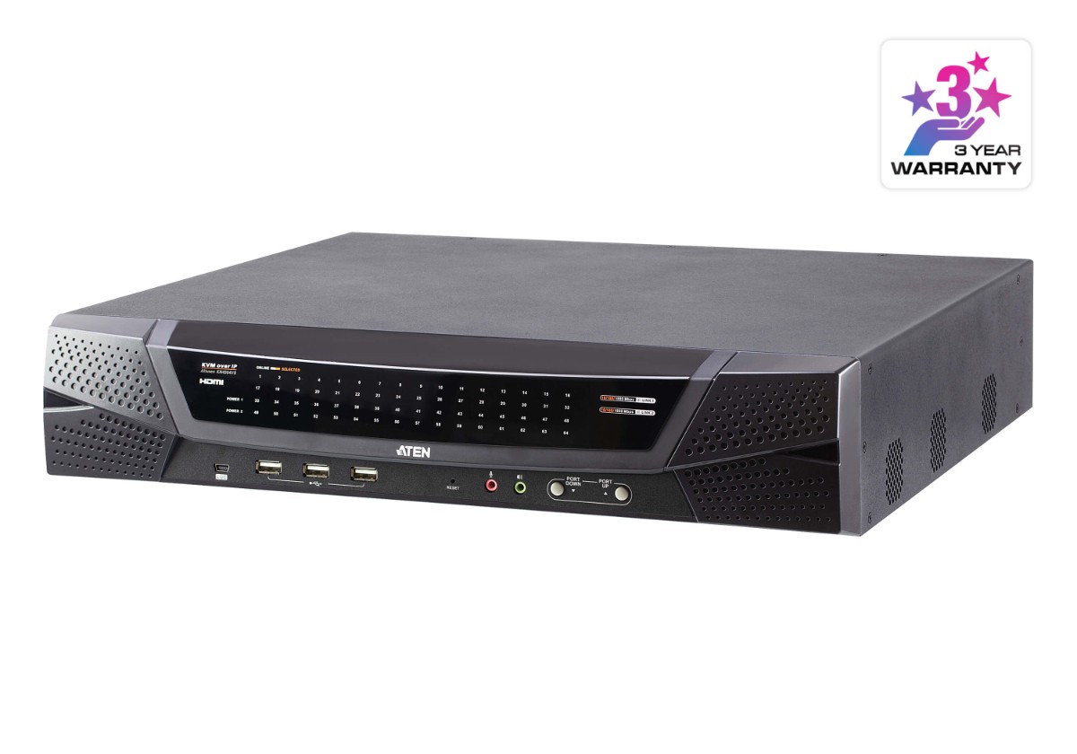 ATEN KN4064VB מתג 64 שרתים כולל חיבור IP עבור 4 משתמשים לכל סוגי השרתים 1 ATEN KN4064VB מתג 64 שרתים כולל חיבור IP עבור 4 משתמשים לכל סוגי השרתים