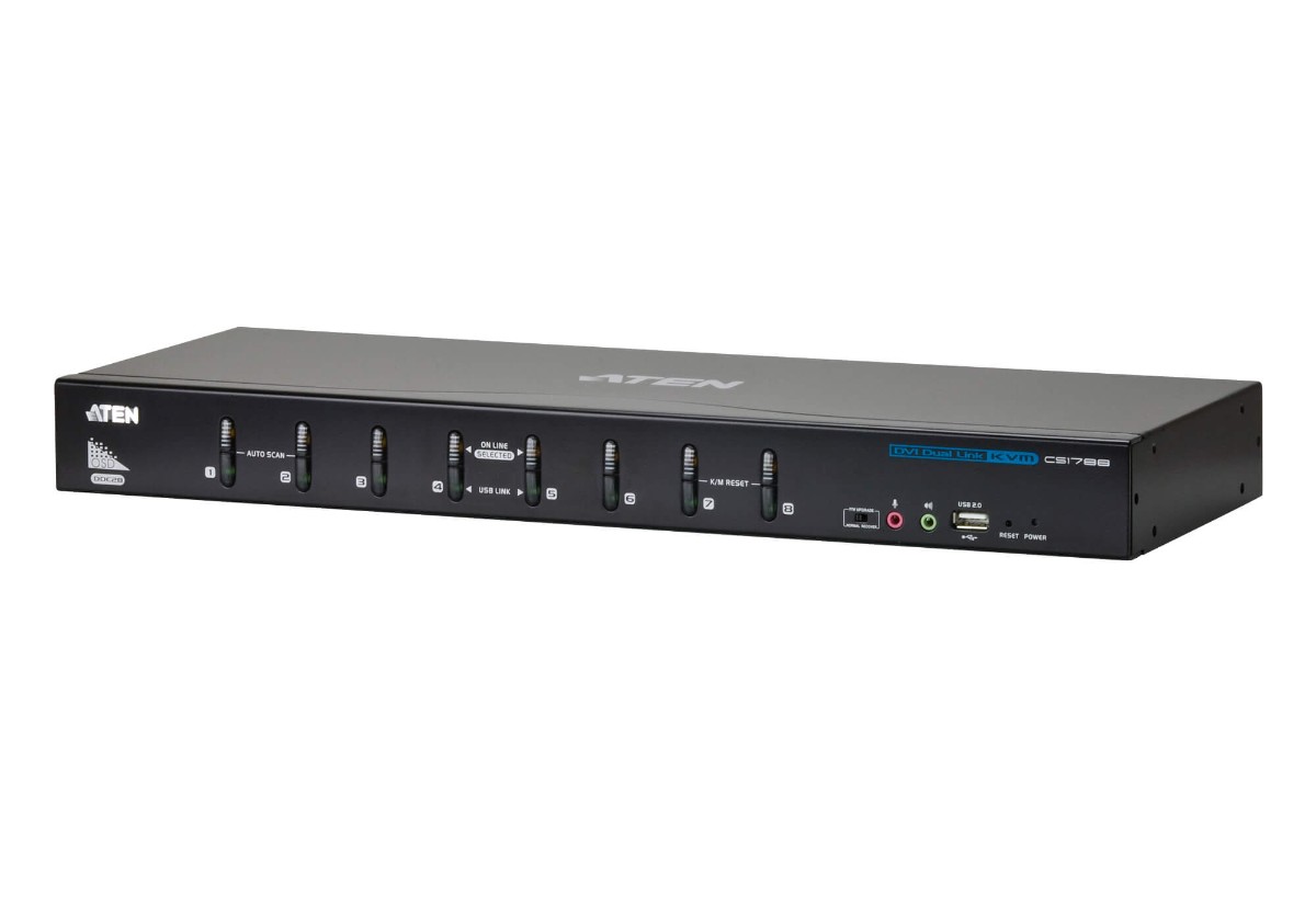 ATEN CS1788 מתג לחיבור 8 שרתים USB ו DVI 1 ATEN CS1788 מתג לחיבור 8 שרתים USB ו DVI