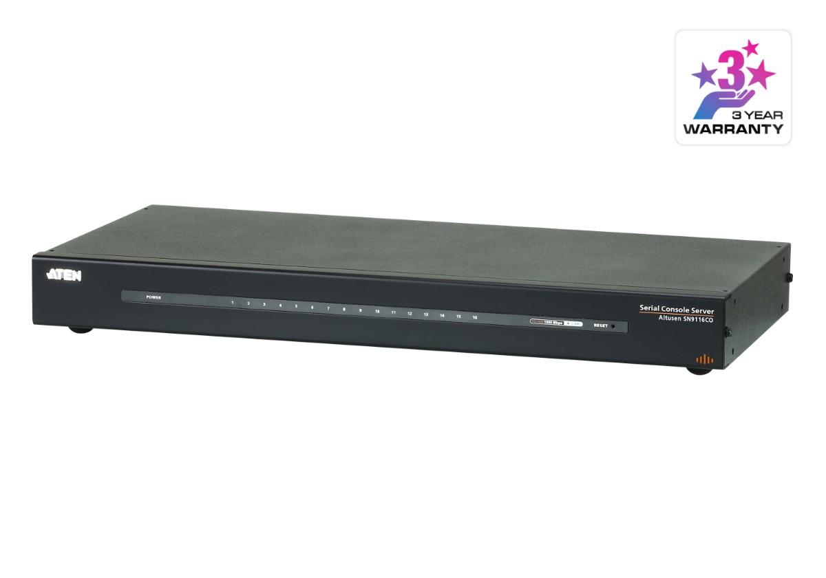 ATEN SN9116CO 16-PORT SERIAL CONSOLE 1 ATEN SN9116CO 16 PORT SERIAL CONSOLE