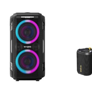 חבילת מסיבות כפולה – בידורית W-KING T9 PRO 120W + רמקול D110