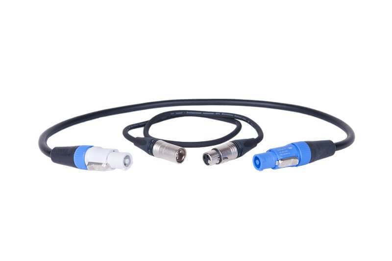 סט כבלי קישור (70 ס"מ) ל-DVA T12 הכולל 2 כבלי Powercon ו-2 כבלי XLR dB Technologies 1 dck 27.jpg