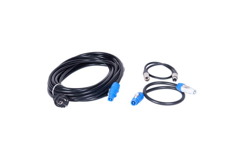 סט כבלי שרשור (PowerCON ו-XLR) באורך 50 ס"מ עם כבל הזנה של 10 מטר dB Technologies DVA 1 dck 45.jpg
