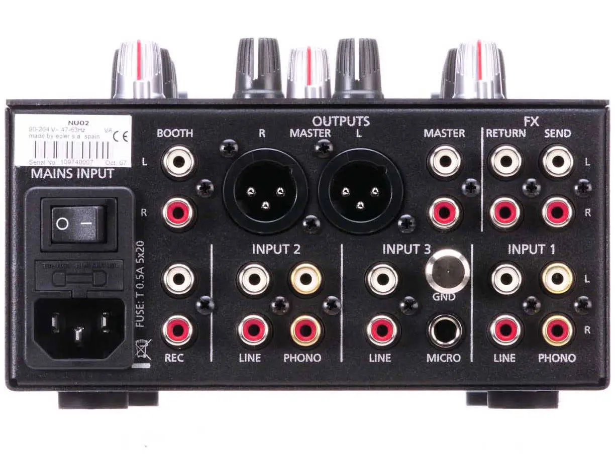 מיקסר DJ אנלוגי Ecler NUO 2.0 – 2 ערוצים עם קרוספיידר מקצועי (יבוא בלעדי) 3 ecler nuo 2 0 2 kanal dj battler mixer 3.webp