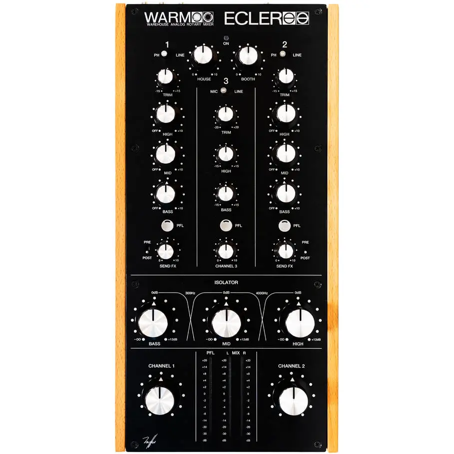 מיקסר רוטרי Ecler WARM2 – מיקסר DJ אנלוגי 2 ערוצים (יבוא בלעדי) 2 ecler warm2 top.webp
