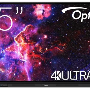 מסך מגע אינטראקטיבי 75″ Optoma סדרה 3 – 3753RK 4K UHD, Android 14, 40 נקודות מגע, Google EDLA, אחריות יבואן