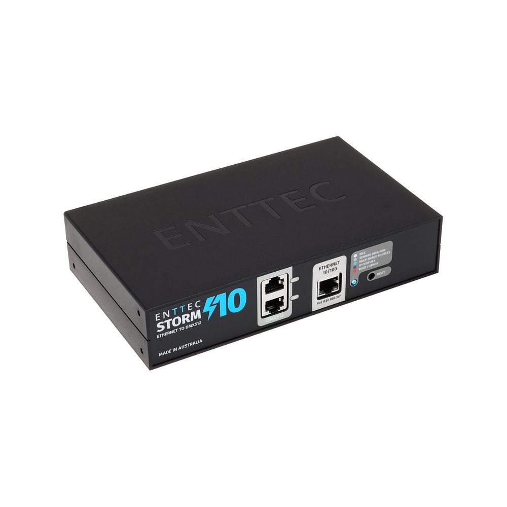 ממשק תאורה Enttec Storm 10 – שער Ethernet ל-DMX 10 יציאות 3 ממשק תאורה Enttec Storm 10 – שער Ethernet ל-DMX 10 יציאות – תמונה 3