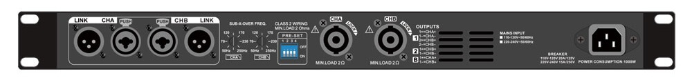 מגבר כוח Topp Pro HVA1500.2: עוצמה של 3000W עם קרוסאובר מובנה 4 מגבר כוח Topp Pro HVA1500.2: עוצמה של 3000W עם קרוסאובר מובנה