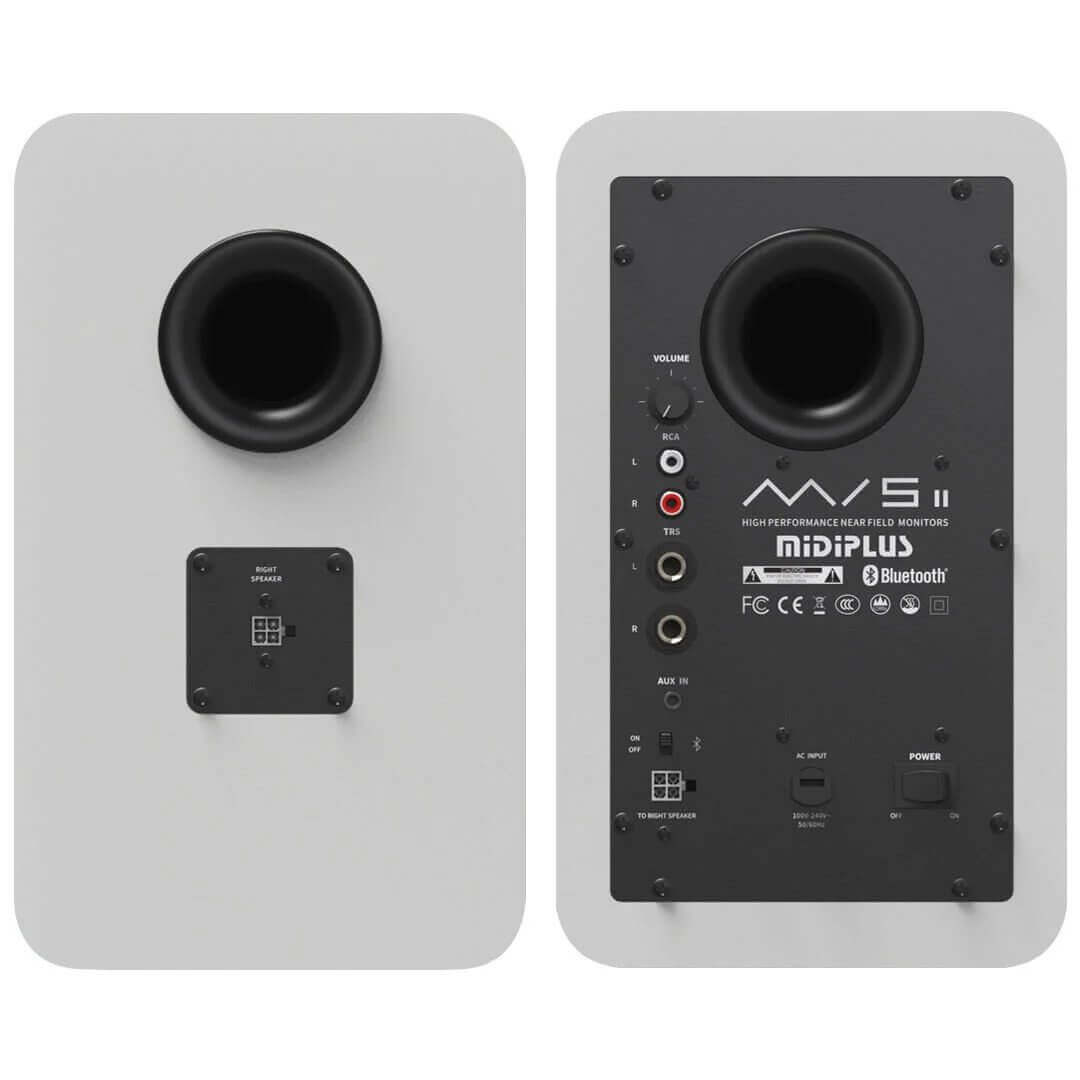 זוג מוניטורים לאולפן עם בלוטוס MiDiPlus MI5 V2 לבנים 3 mi5 ii white 2.jpg