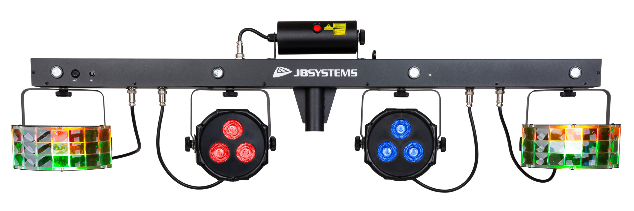 סט תאורה JB-Systems Party Bar – בר אפקטים 4-ב-1 עם שלט ומזוודה (יבוא בלעדי) 1 partybar front 5hr v2.jpg