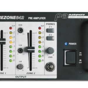 קדם מגבר אזורים Audiophony Prezone642 – 10 כניסות ו-2 אזורים עצמאיים (יבוא בלעדי)