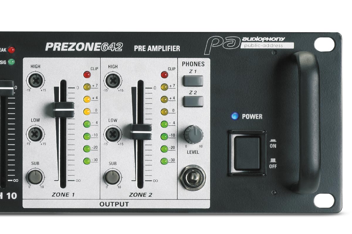 קדם מגבר אזורים Audiophony Prezone642 – 10 כניסות ו-2 אזורים עצמאיים (יבוא בלעדי) 2 prezone 1.jpg