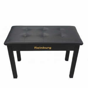 כסא לפסנתר Reinburg PB-2 עם תא אחסון שחור