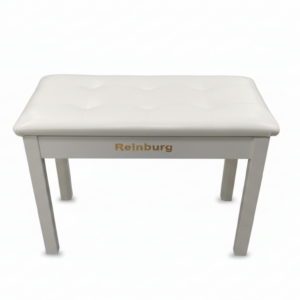 כסא לפסנתר Reinburg PB-2 עם תא אחסון לבן