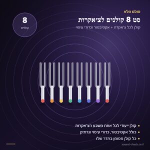 סט 8 קולנים לפי צ׳אקרות — סאונד צ׳ק
