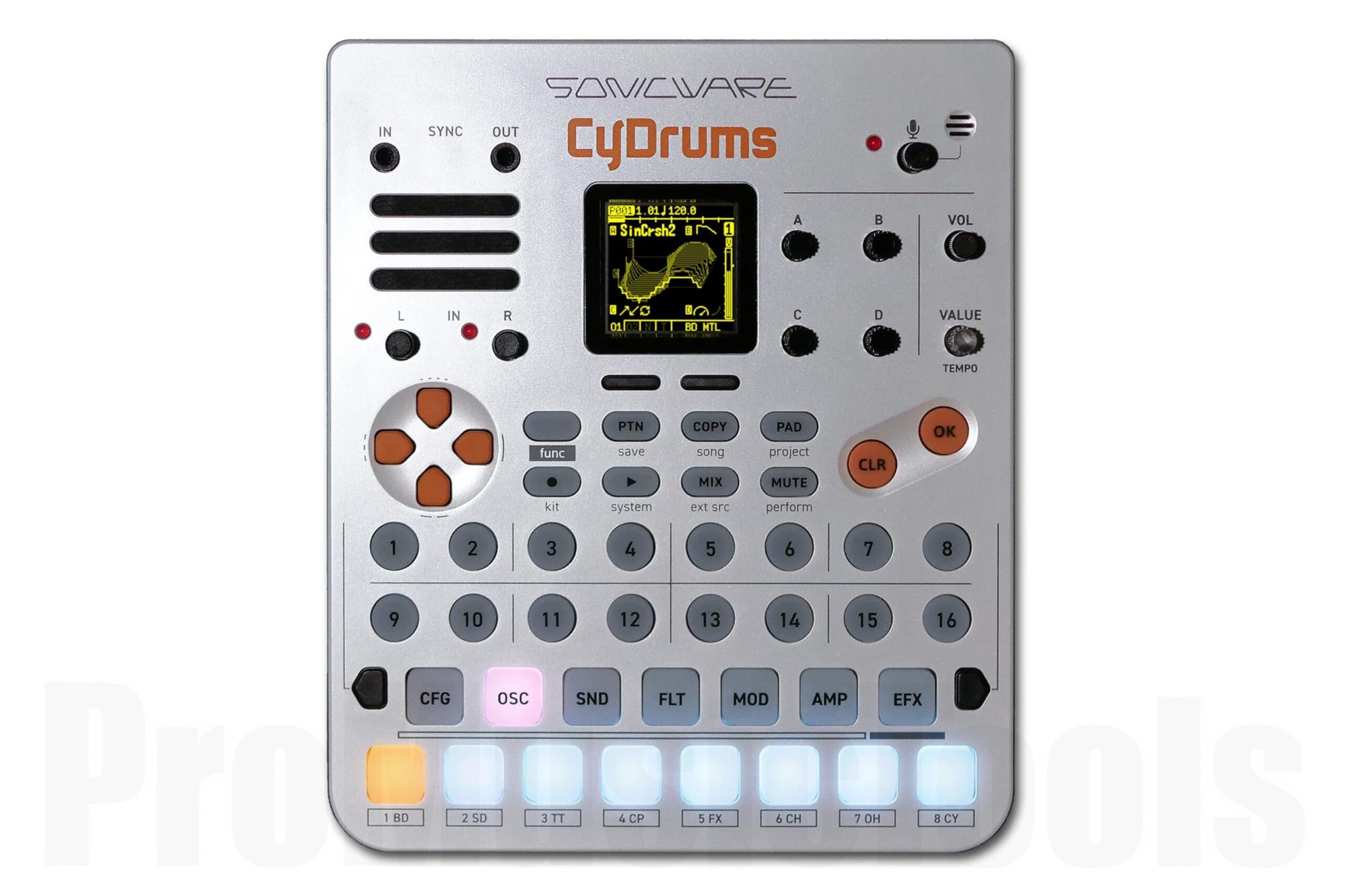 מכונת תופים Sonicware CyDrums – סינתיסייזר תופים אקספרסיבי (יבוא בלעדי) 2 sonicwave cydrums 2.jpg