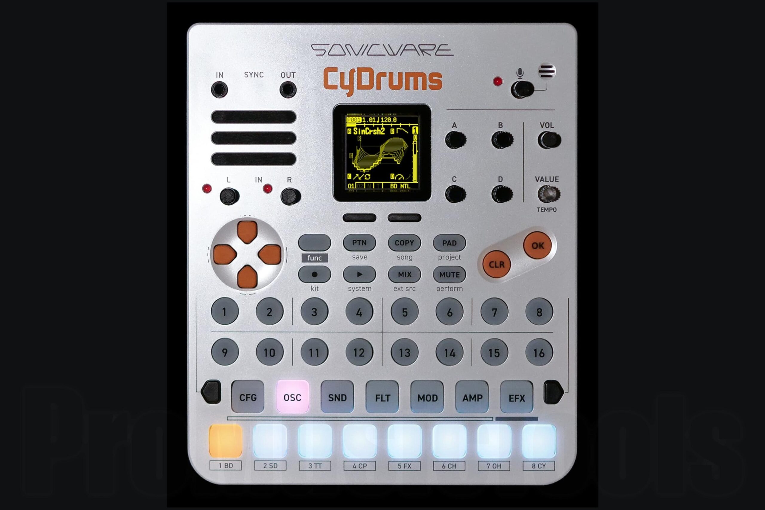 מכונת תופים Sonicware CyDrums – סינתיסייזר תופים אקספרסיבי (יבוא בלעדי) 4 sonicwave cydrums 4.jpg