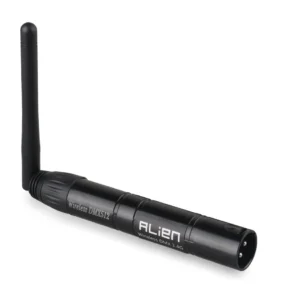 סט DMX אלחוטי 2.4G — משדר + 2 מקלטים (טווח 300 מ׳)
