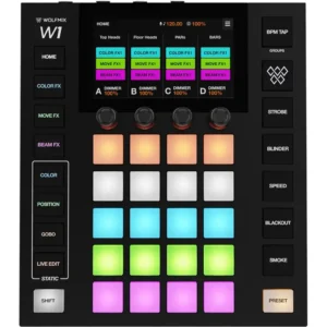 בקר תאורה Wolfmix W1 MK3 – בקר DMX עצמאי ל-DJ ואירועים ללא מחשב