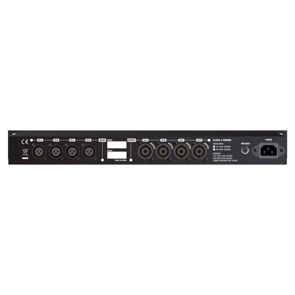 מגבר כוח 4 ערוצים Topp Pro TD-500.4 DSP 500W x 4 עם מעבד DSP 4 מגבר כוח 4 ערוצים Topp Pro TD 500.4 DSP 500W x 4 עם מעבד DSP