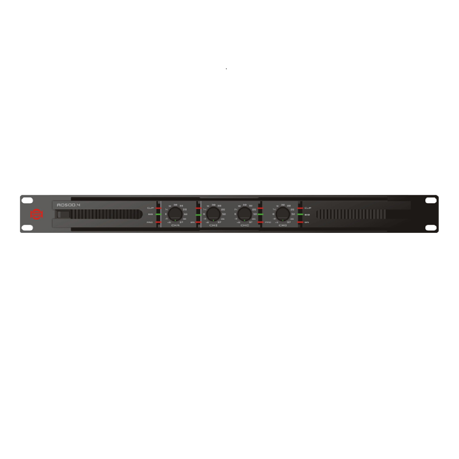 מגבר כריזה SHOW ADH500.4 – 4x500W עם שנאי קו 70/100V 1 מגבר כריזה SHOW ADH500.4.png