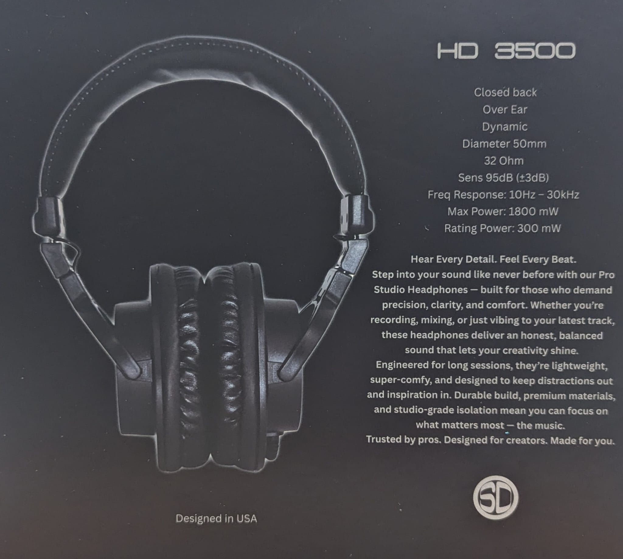 אוזניות אולפן Steelerd HD3500 3 מפרט טכני אוזניות אולפן Steelerd HD3500.jpeg
