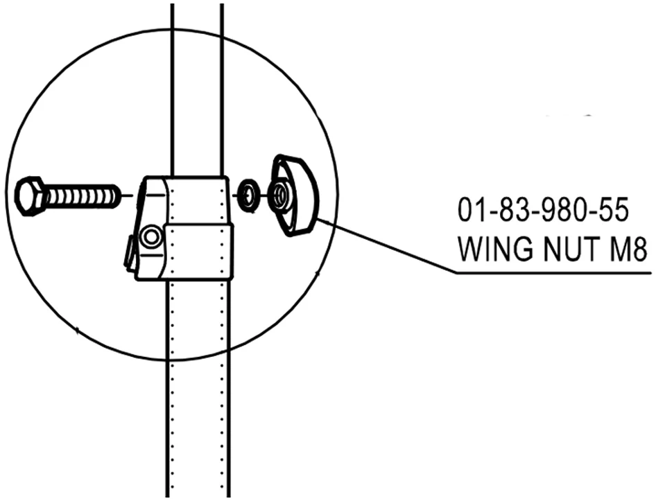 פרפר נועל M8 לסטנד רמקול Konig & Meyer 21435 1 פרפר נועל M8 לסטנד רמקול Konig & Meyer 21435