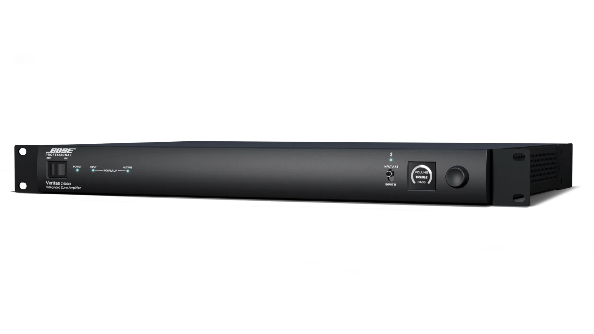 מגבר התקנה Bose Professional Veritas 2160BH – 2×160W עם DSP ו־Bluetooth 1 מגבר התקנה Bose Professional Veritas 2160BH בזווית שמאל
