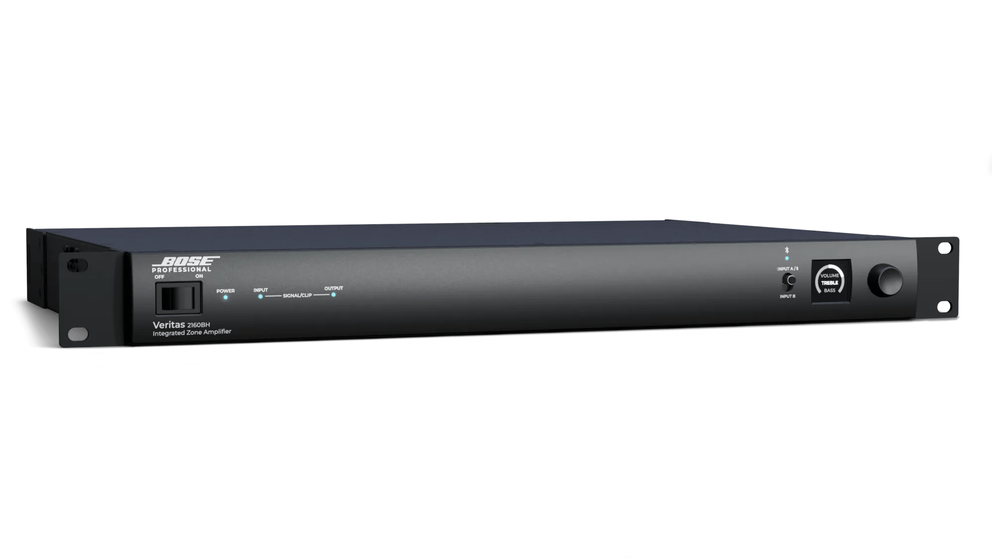 מגבר התקנה Bose Professional Veritas 2160BH – 2×160W עם DSP ו־Bluetooth 3 מגבר Bose Professional Veritas 2160BH בזווית ימין