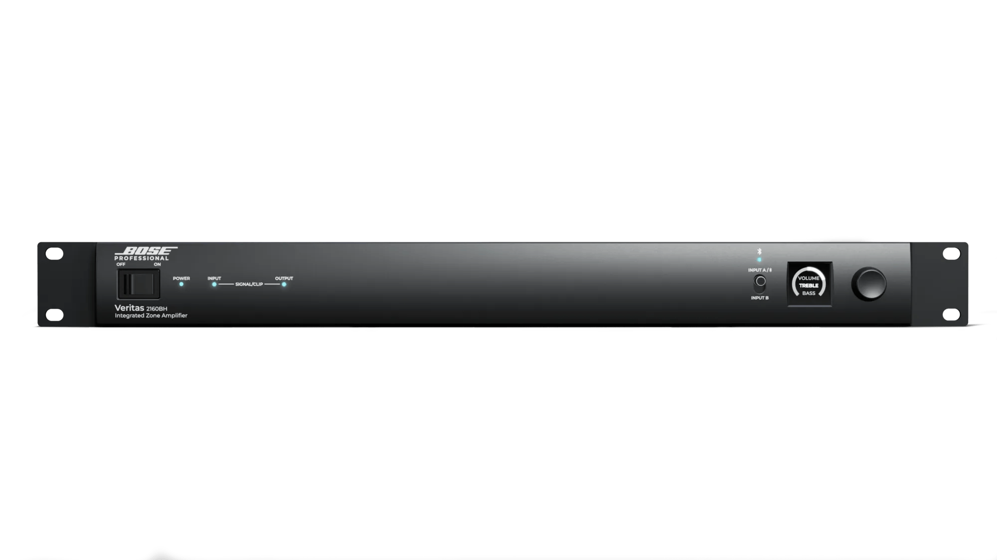 מגבר התקנה Bose Professional Veritas 2160BH – 2×160W עם DSP ו־Bluetooth 4 החזית של מגבר Bose Professional Veritas 2160BH