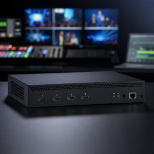 מקודד סטרימינג 4 ערוצי HDMI ל‑IP – H.265/H.264 ו‑SRT