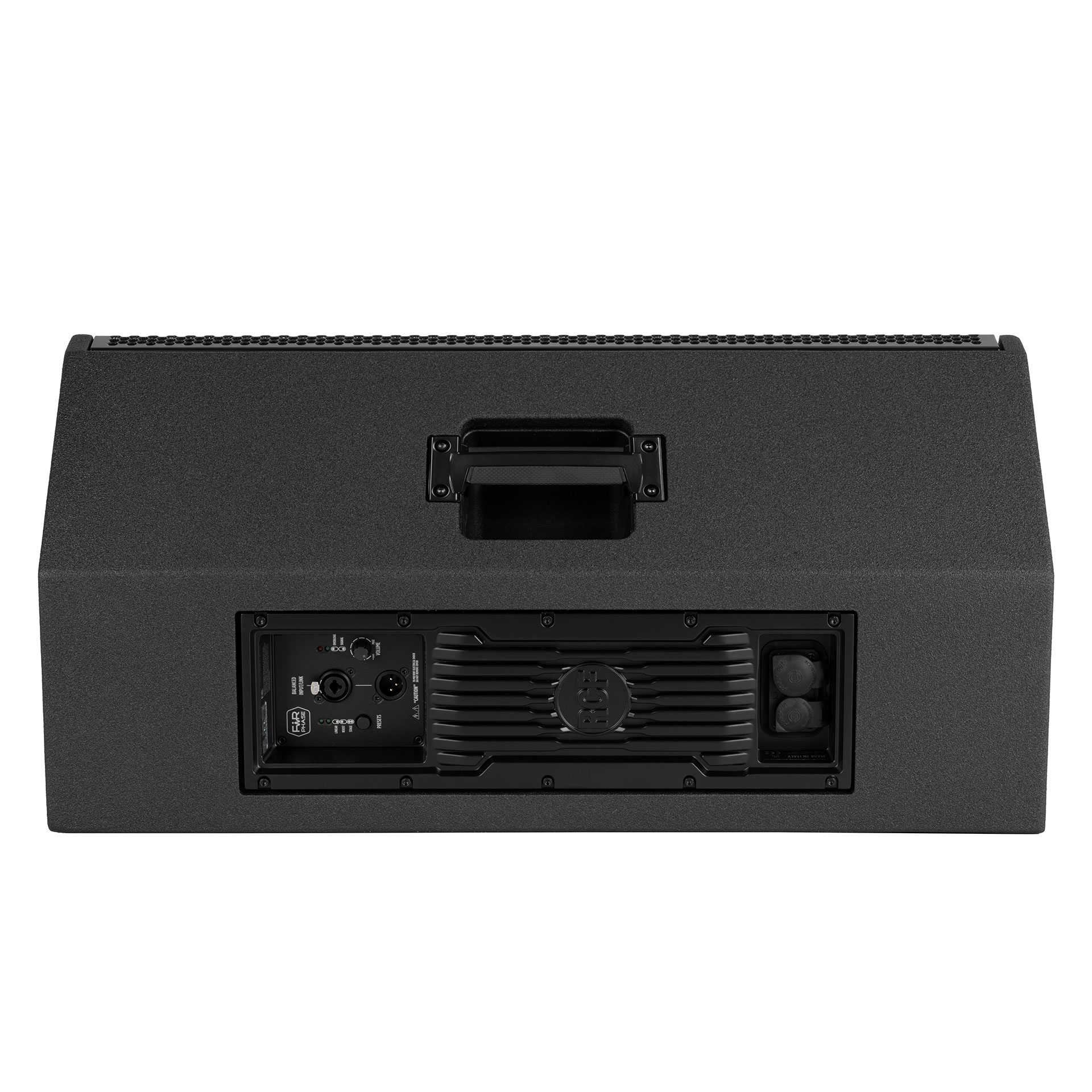 מוניטור במה מוגבר RCF NX 915-SMA – 15 אינץ׳, 2100W 8 הפאנל האחורי של RCF NX 915-SMA עם כניסת Combo יציאת XLR ופריסטים