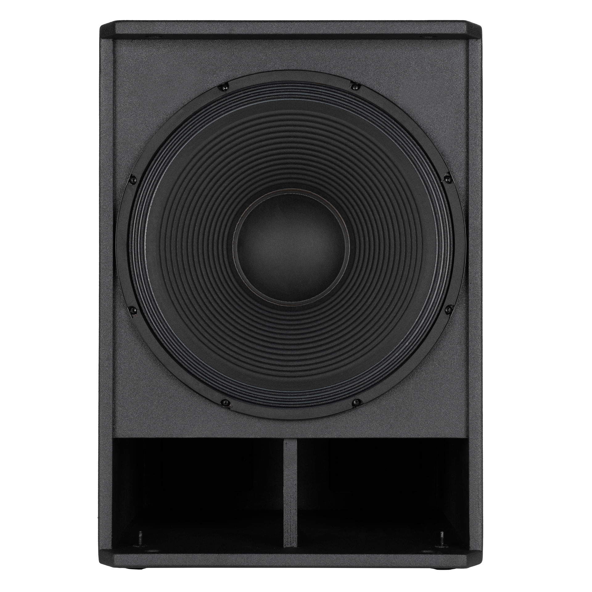 סאב וופר מוגבר RCF SUB 15-AS – 15 אינץ׳, 2200W 9 וופר 15 אינץ׳ ומבנה הבס רפלקס הפנימי של RCF SUB 15-AS