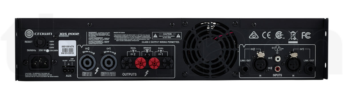 מגבר הספק Crown XLS 2002 – 2×650W ב-4Ω, Class D עם DSP 8 Crown XLS 2002 – תמונת מוצר 8