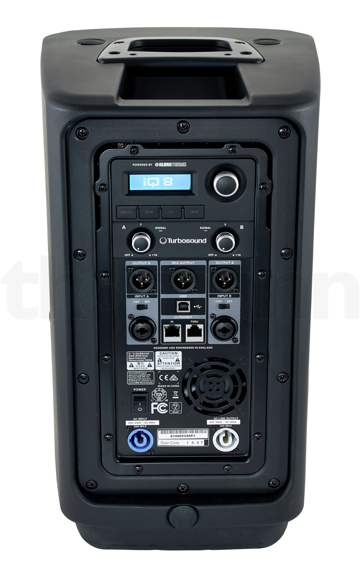רמקול מוגבר Turbosound iQ8 – 8 אינץ׳, 2500W, DSP ו-Ultranet 4 Turbosound iQ8 – תמונת מוצר 4