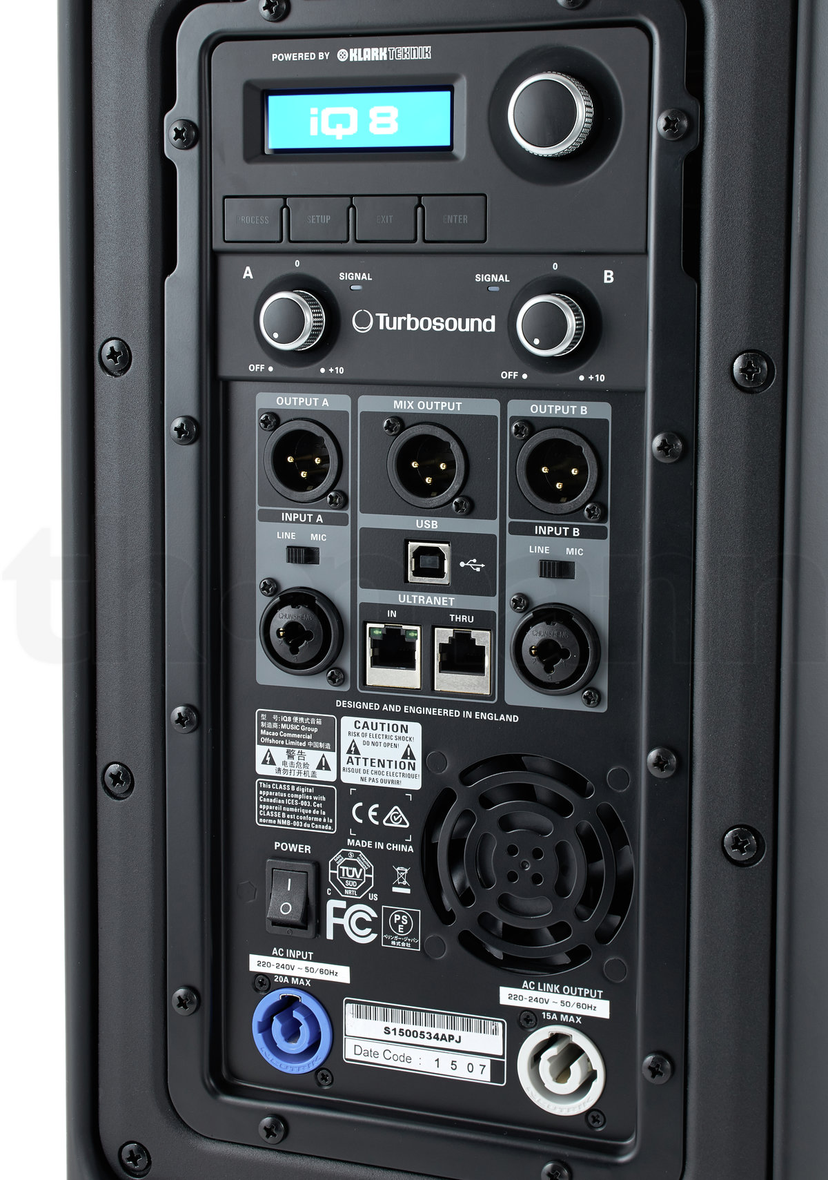 רמקול מוגבר Turbosound iQ8 – 8 אינץ׳, 2500W, DSP ו-Ultranet 8 Turbosound iQ8 – תמונת מוצר 8