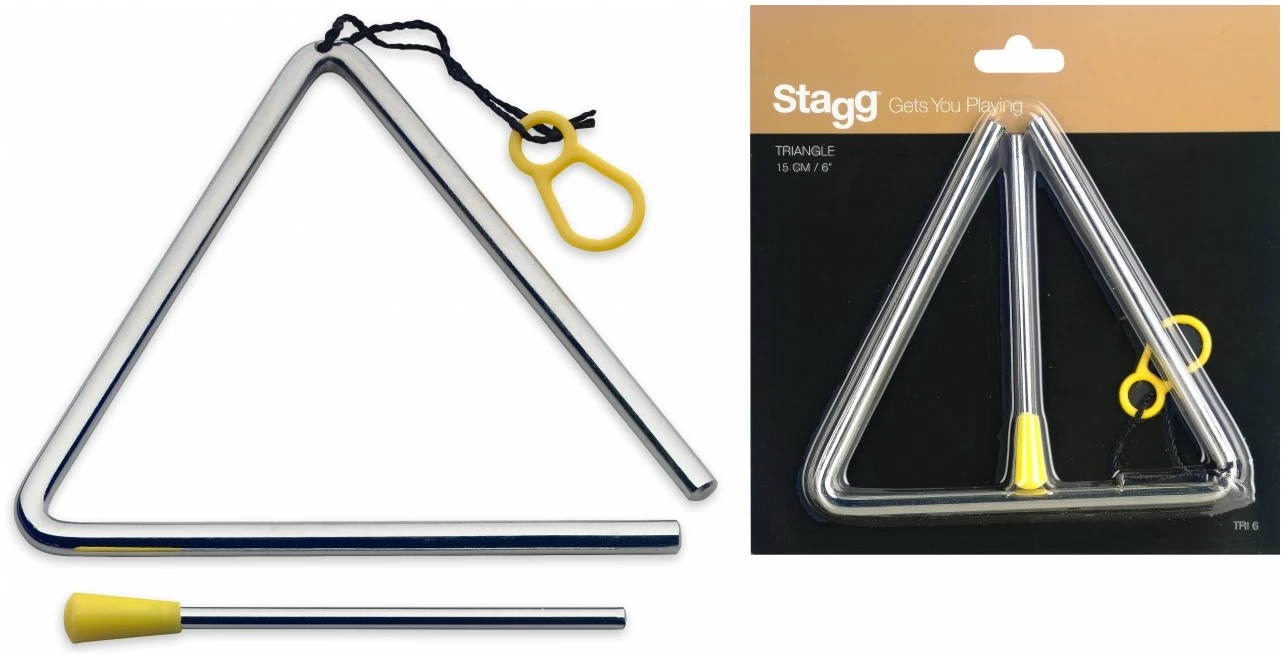 משולש הקשה 6 אינץ׳ עם מקוש Stagg TRI-6 1 משולש הקשה 6 אינץ׳ עם מקוש Stagg TRI-6