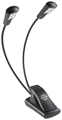 תאורת LED דו-ראשית לעמוד תווים Konig & Meyer Double4 1 תאורת LED דו-ראשית לעמוד תווים Konig & Meyer Double4