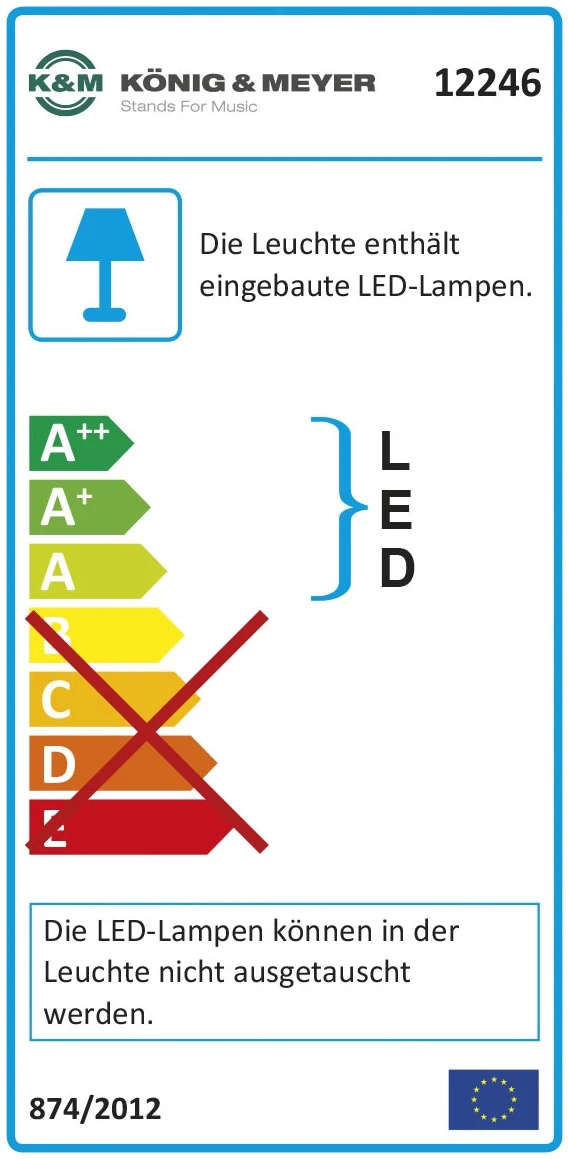 תאורת LED דו-ראשית לעמוד תווים Konig & Meyer Double4 2 תאורת LED דו-ראשית לעמוד תווים Konig & Meyer Double4
