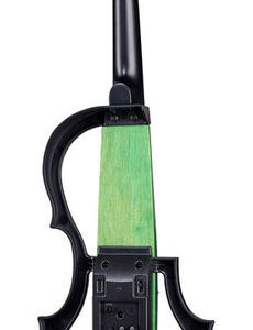 כינור חשמלי Harley Benton HBV 990GBY 4/4 – ירוק-כחול-צהוב, פיקאפ אקטיבי, ערכה מלאה