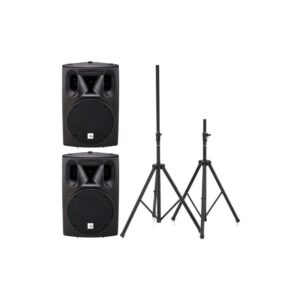 מערכת הגברה the box PA302 A – זוג רמקולים מוגברים 12 אינץ׳ + סטנדים