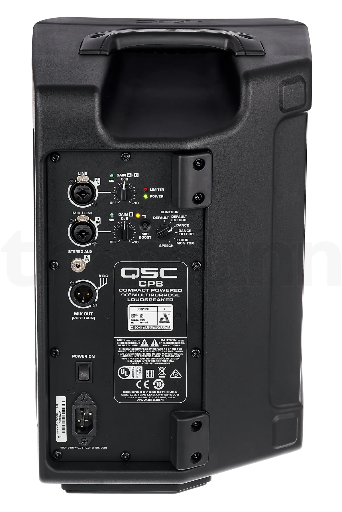רמקול מוגבר QSC CP8 – 8 אינץ׳, 1000W Peak, 124dB ו-DSP 4 QSC CP8 – תמונת מוצר 4