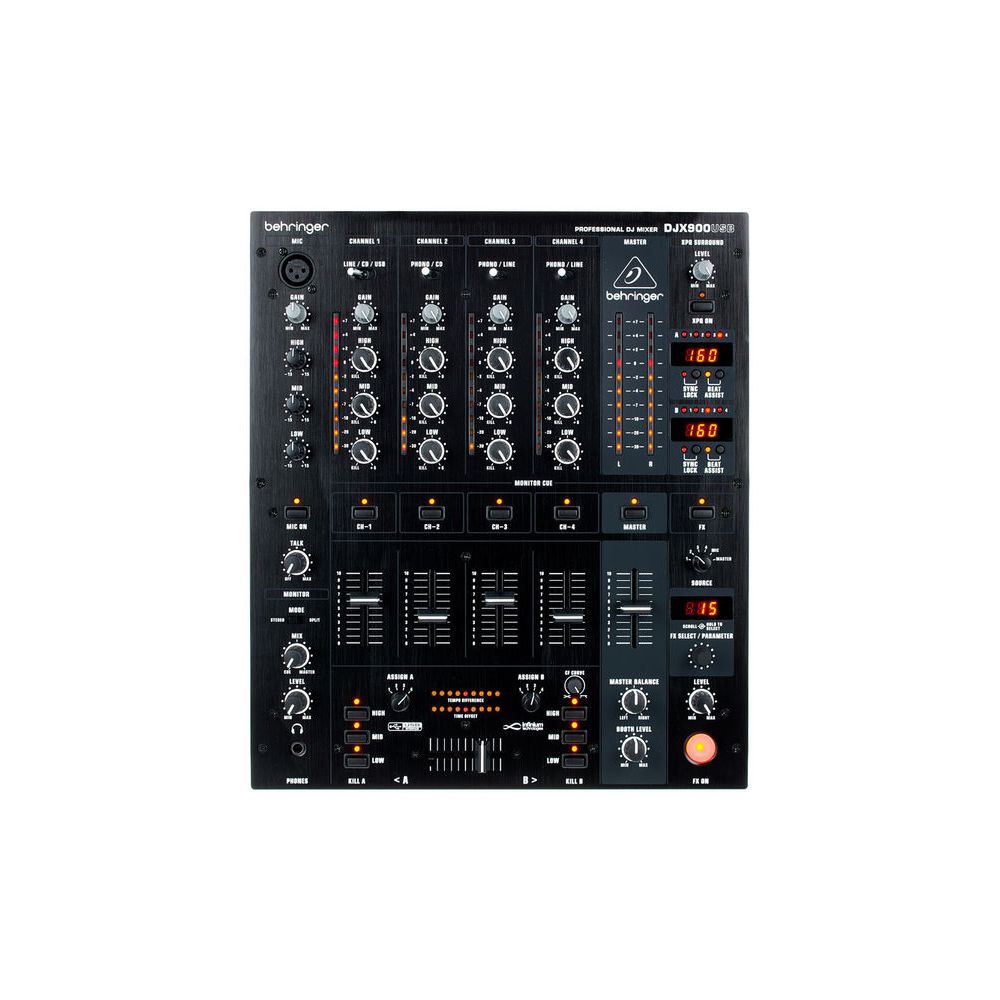 מיקסר DJ Behringer DJX900USB – 4 ערוצים, כרטיס קול USB, אפקטים 5 מיקסר DJ Behringer DJX900USB – 4 ערוצים, כרטיס קול USB, אפקטים 5