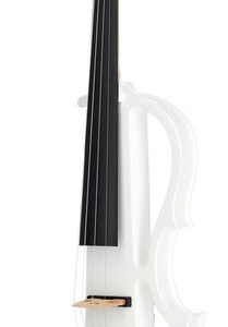 כינור חשמלי Harley Benton HBV 870WH 4/4 – לבן, יציאת אוזניות, ערכה מלאה